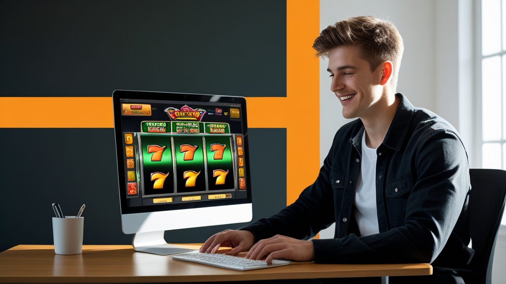 A classic three-reel online slot with fruit and seven symbols and one winning line lit